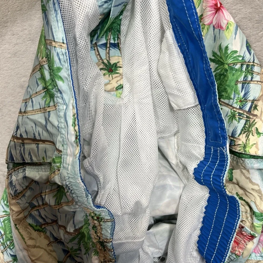 Tommy Bahama Swim‎ Trunks Lined 2XL Hawaiian Tropical Print